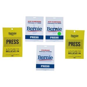 Bernie Sanders Press Badge Lot Election Democrat President Democratic Collection